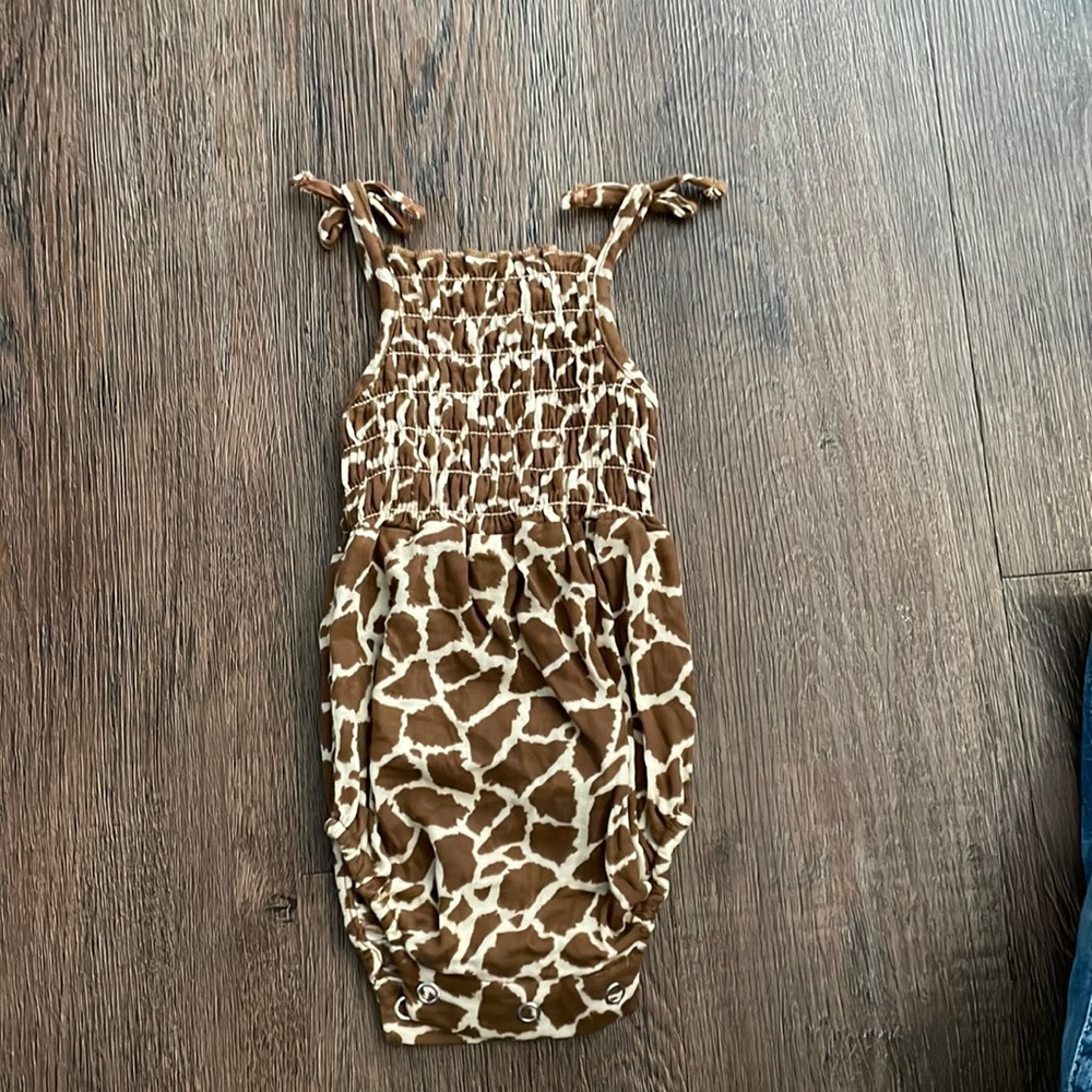 Giraffe print Bubble onesie
